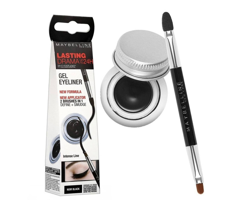 خط چشم میبلین مدل لستینگ دراما به همراه برس آرایشی