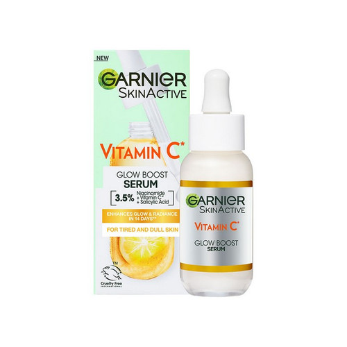 سرم گارنیر Garnier ویتامین سی C مدل Glow Boost روشن کننده و ضد لک اصل 30 میل